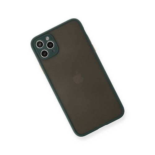 iPhone 11 Pro Max K�l�f Montreal Silikon Kapak - Ye�il