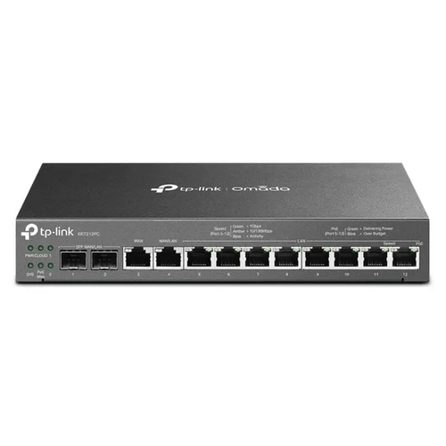 TP-LINK OMADA ER7212PC 2XGIGABIT SFP WAN/LAN PORT 1XGIGABIT RJ45 WAN 1XGIGABIT SFP WAN/LAN 8XGIGABIT VPN ROUTER