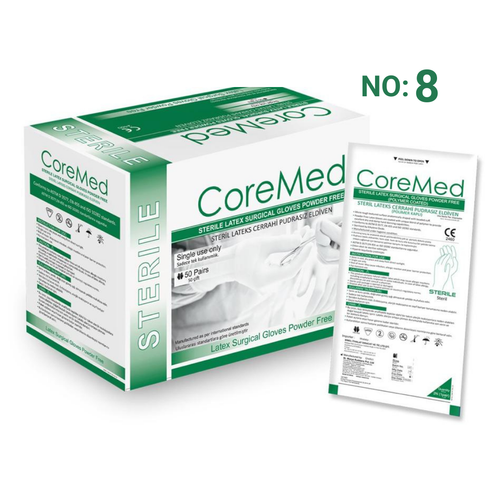 Steril Cerrahi Eldiven - 8 Numara - Pudras�z - Lateks