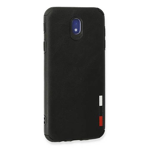 Galaxy J7 Pro / J730 K�l�f Loop Deri Silikon - Siyah