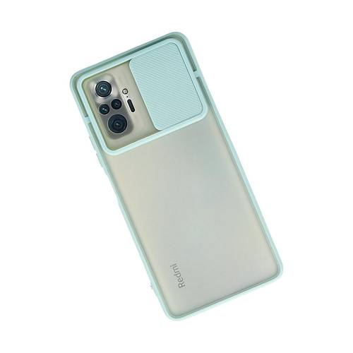 Redmi Note 10 Pro K�l�f Palm Buzlu Kamera S�rg�l� Silikon - Turkuaz