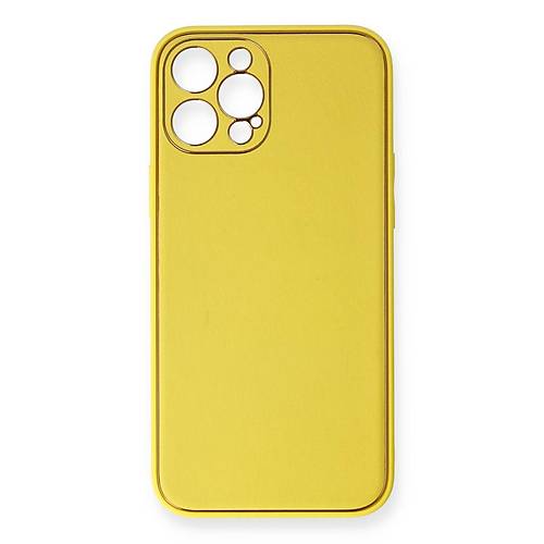 iPhone 12 Pro K�l�f Coco Deri Silikon Kapak - Sar�