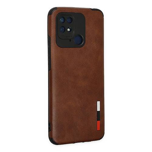 Redmi 10C K�l�f Loop Deri Silikon - Kahverengi