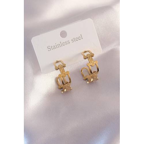 �elik Gold Renk Tifanny Zincir Model Kad�n K�pe