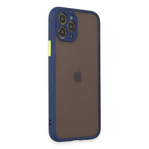 iPhone 11 Pro K�l�f Montreal Silikon Kapak - Lacivert