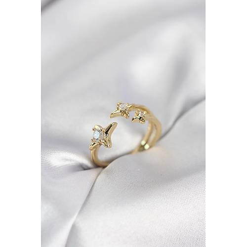 Minimal Kutup Y�ld�z� Model Gold Renk Kad�n Y�z�k