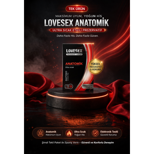 Lovesex Anatomik Prezervatif Ultra S�cak Etkili Kondom Y�ksek Hassasiyet ve Koruma 1 Adet
