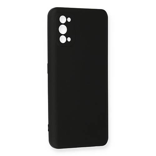 Realme 7 Pro K�l�f Nano i�i Kadife Silikon - Siyah