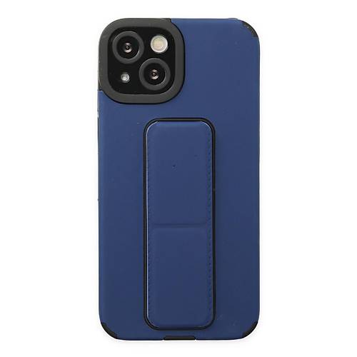iPhone 14 Plus K�l�f Mega Standl� Silikon - Mavi
