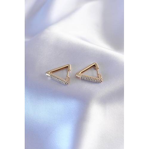 Gold Renk Zirkon Ta�l� ��gen Model Kad�n K�pe