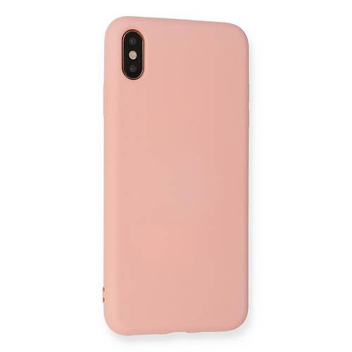 iPhone X K�l�f Nano i�i Kadife Silikon - Pudra