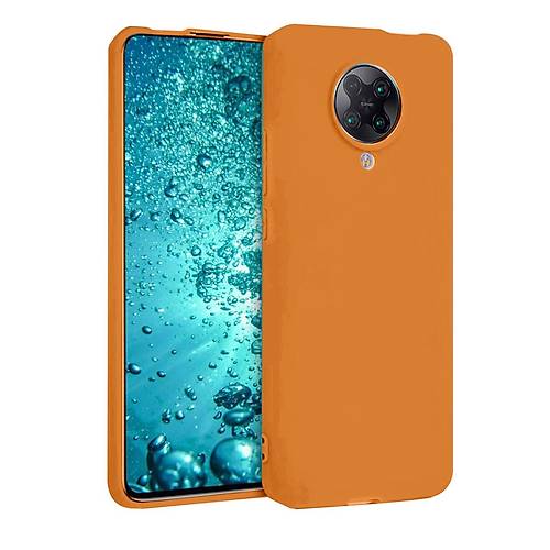 Redmi K30 Pro K�l�f Nano i�i Kadife Silikon - Turuncu