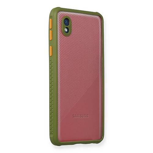 Galaxy A01 Core K�l�f Miami �effaf Silikon - Ye�il