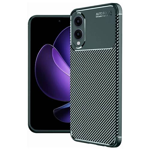 Galaxy S25 Edge K�l�f Auto Focus Karbon Kapak - Koyu Ye�il