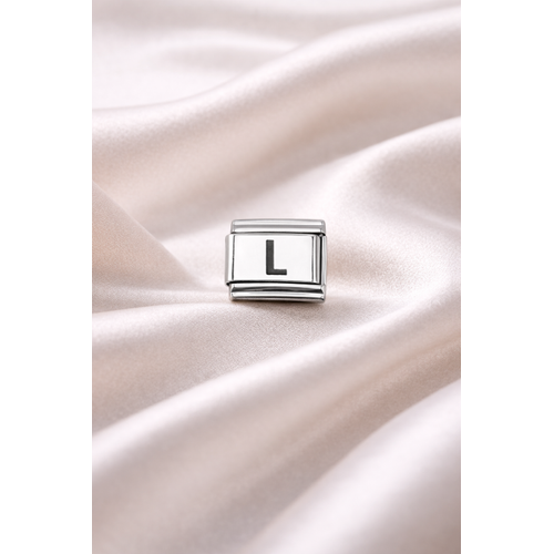 L Harf Charm | �elik Bileklik Aksesuar� | Ki�iye �zel Harf Mod�l� | Minimal & Zarif Tasar�m