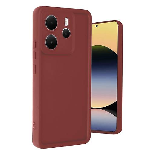 Redmi Note 14 4G K�l�f Viera Silikon - Bordo