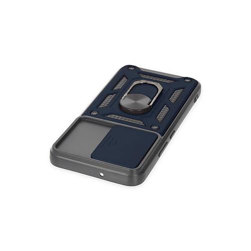 Galaxy S22 K�l�f Pars Lens Y�z�kl� Silikon - Lacivert