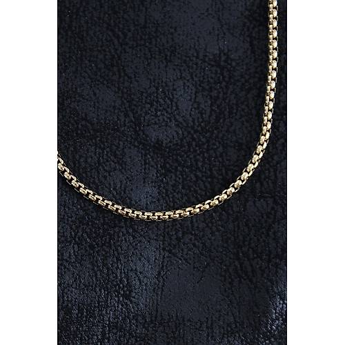 316L �elik �rme Zincir Model Gold Renk Erkek Kolye