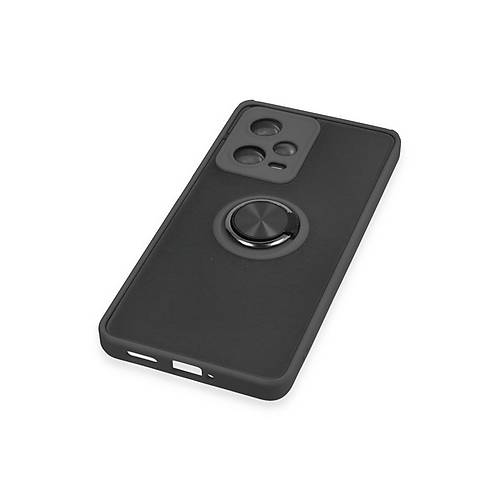 Redmi Note 12 5G K�l�f Montreal Y�z�kl� Silikon Kapak - Siyah