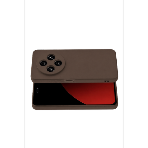 Redmi 14C K�l�f First Silikon - Kahverengi