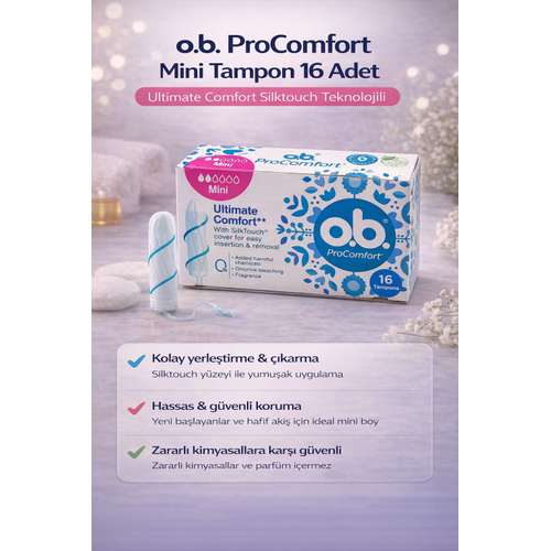 o.b. ProComfort Mini Tampon 16L� 1 Paket Ultimate Comfort Silktouch Teknolojili