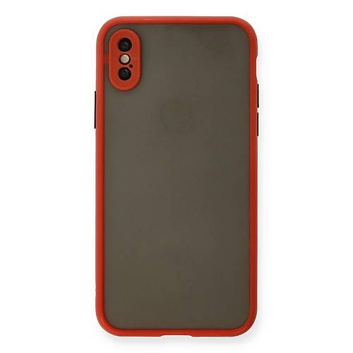 iPhone X K�l�f Montreal Silikon Kapak - K�rm�z�