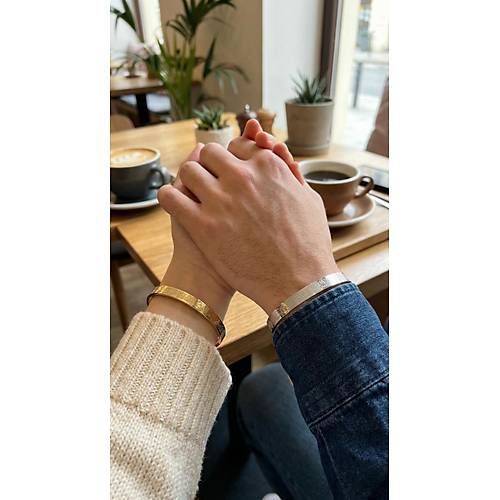 316L �elik Gold Renk Ayetel K�rsi Yaz�l� Bileklik