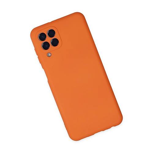 Galaxy M33 K�l�f Nano i�i Kadife Silikon - Turuncu
