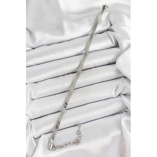 316L �elik G�m�� Renk Yass� Zincir Model Kad�n Bileklik