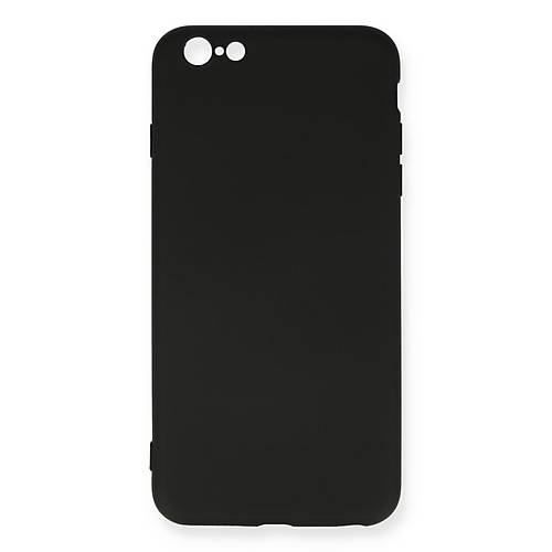 iPhone 6 Plus K�l�f Nano i�i Kadife Silikon - Siyah