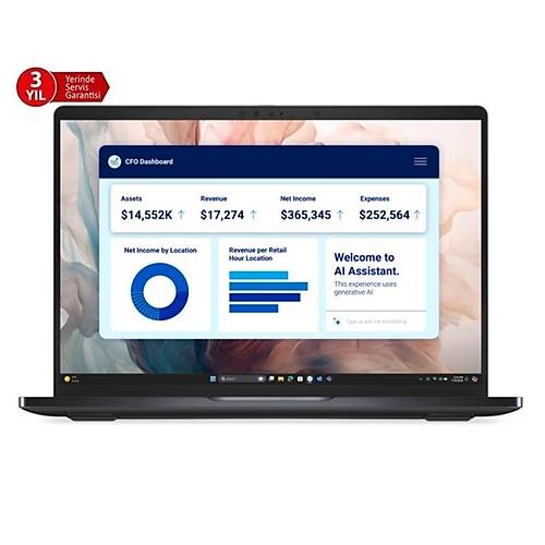 DELL NB PRO PREMIUM 13 ULTRA7 268V 32GB 1 TB SSD WIN11PRO PA13250 DOKUNMAT�K (3 YIL YER�NDE GARANT�)