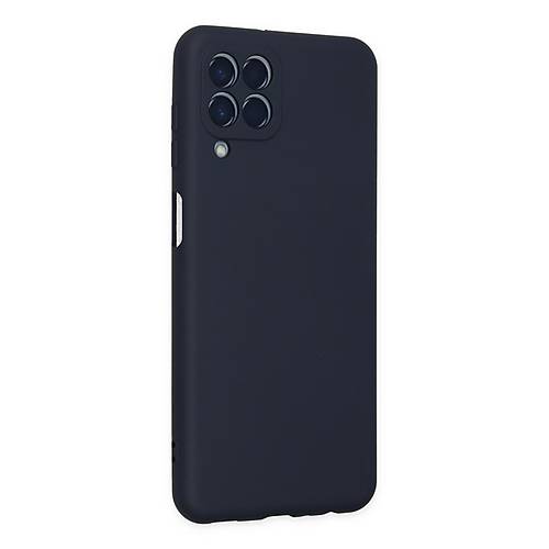 Galaxy M33 K�l�f Nano i�i Kadife Silikon - Lacivert