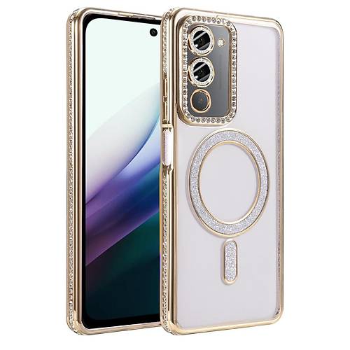 Redmi 15 4G Joke Simli Magneticsafe K�l�f - Gold