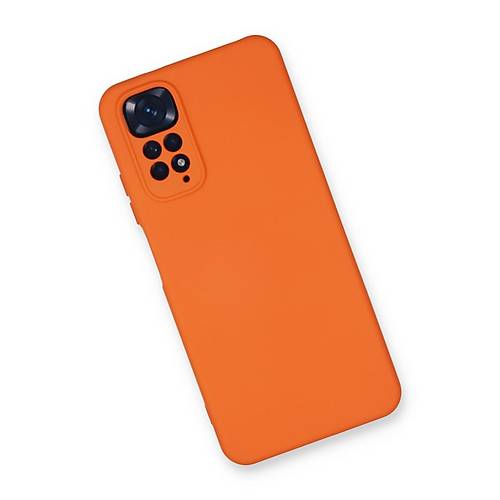 Redmi Note 11 K�l�f Nano i�i Kadife Silikon - Turuncu