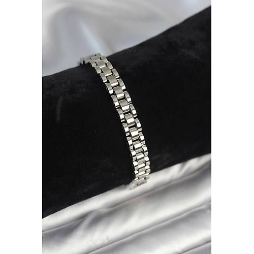 316L �elik G�m�� Renk 7 mm Kal�nl�k Erkek Bileklik