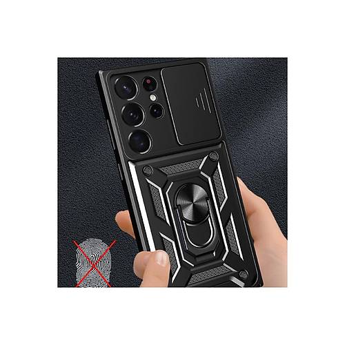 Galaxy S23 Ultra K�l�f Pars Lens Y�z�kl� Silikon - Siyah