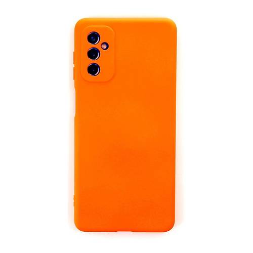 Galaxy M52 5G K�l�f Nano i�i Kadife Silikon - Turuncu