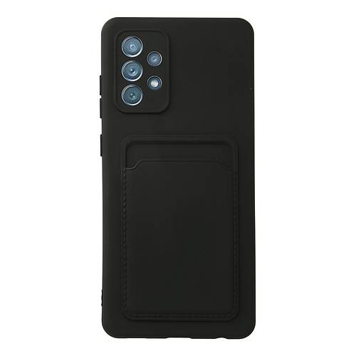 Galaxy A72 K�l�f Kelvin Kartvizitli Silikon - Siyah