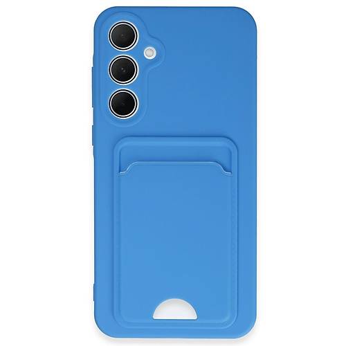 Galaxy A35 5G K�l�f Kelvin Kartvizitli Silikon - Mavi