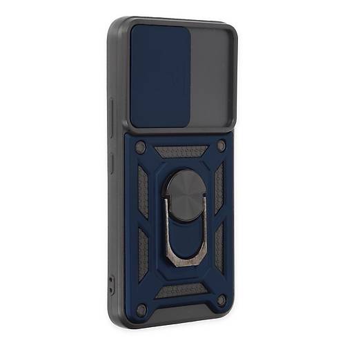 Galaxy S22 K�l�f Pars Lens Y�z�kl� Silikon - Lacivert