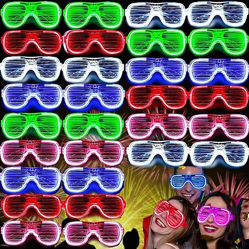 Glow Model 3 Farkl� Fonksiyonlu I��kl� Panjur Parti G�zl��� Kar���k Renk 12 Adet
