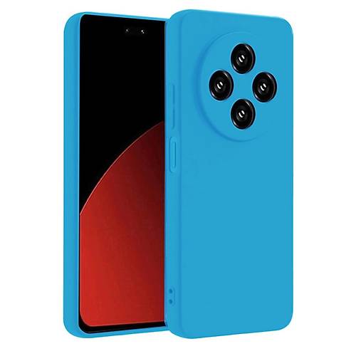 Redmi 14C K�l�f Nano i�i Kadife Silikon - Mavi