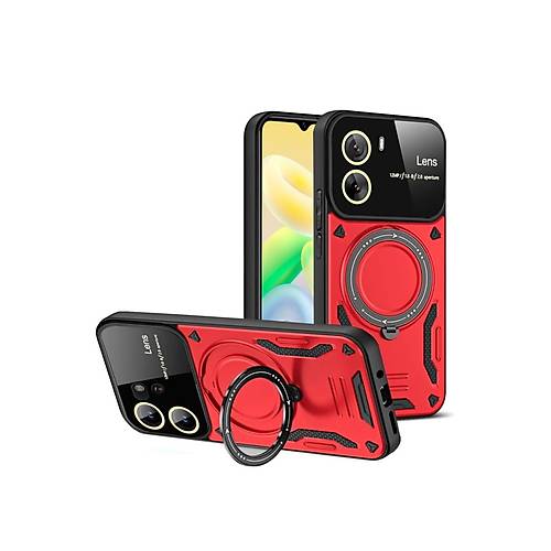 Y16 K�l�f Joy Lens Standl� Kapak - K�rm�z�