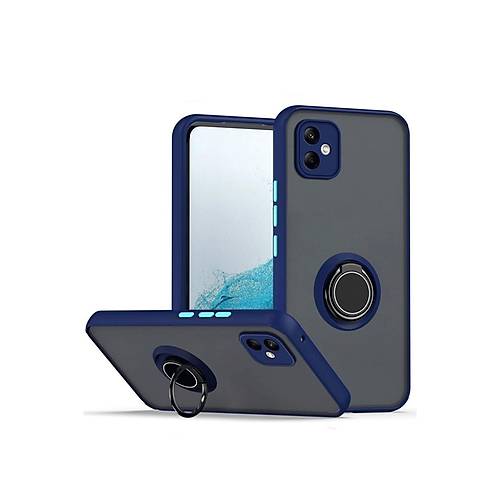 Galaxy A06 K�l�f Montreal Y�z�kl� Silikon Kapak - Lacivert