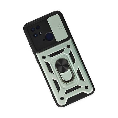 Redmi 10C K�l�f Pars Lens Y�z�kl� Silikon - Ye�il