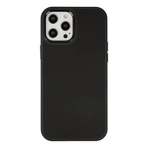 iPhone 12 Pro Max K�l�f Asya Deri Silikon - Siyah