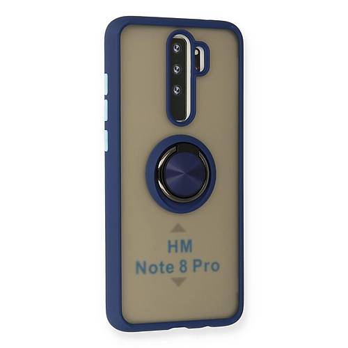 Redmi Note 8 Pro K�l�f Montreal Y�z�kl� Silikon Kapak - Lacivert