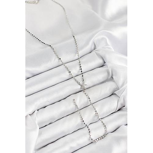 Pirin� Zirkon Ta�l� Ezme Zincirli Deniz Y�ld�z� Model G�m�� Renk Y Kolye