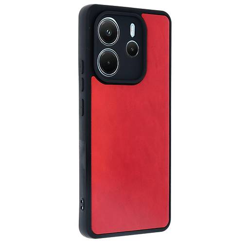Redmi Note 14 4G K�l�f Aras Deri Kapak - K�rm�z�