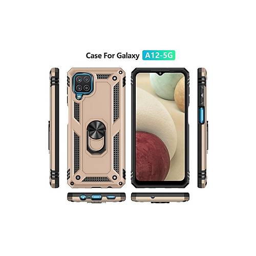 Galaxy A22 K�l�f Sofya Y�z�kl� Silikon Kapak - Gold